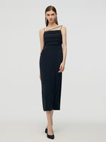 Triacetate Reversible Women Strap Midi Dress GOELIA