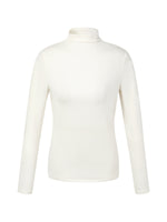 [Preview] Tencel Acetate Silk Blend Women Mock Neck Knit Top GOELIA