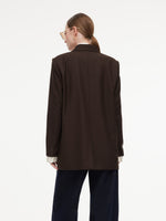 Relaxed H-Line Women Blazer With Detachable Cuffs GOELIA