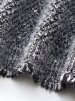 Frayed Trim Sequins Women Vest GOELIA
