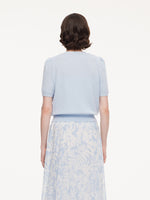 Tencel Wool Blend Rhinestone Women V-Neck Cardigan GOELIA