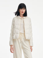 [Preview] Knit Collar Cropped Goose Down Jacket GOELIA