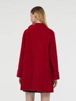 Tencel Wool Women Coat With Detachable Bowknot GOELIA