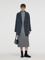 Wool Double-Breasted Women Coat GOELIA