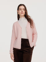 100% Cashmere Reversible Women Cardigan GOELIA
