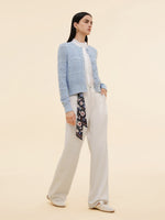 Cotton Openwork Women Round Neck Cardigan GOELIA