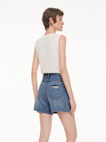 Lyocell Blend Rhinestone Women Knit Tank Top GOELIA