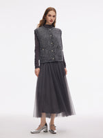 Frayed Trim Sequins Women Vest GOELIA