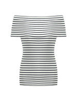 Off Shoulder Striped Slim Top GOELIA