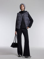 [Preview] Goose Down Vest And Knit Zip-Up Hoodie Two-Piece Set GOELIA