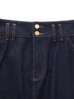 100% Cotton Denim Women Midi Skirt GOELIA