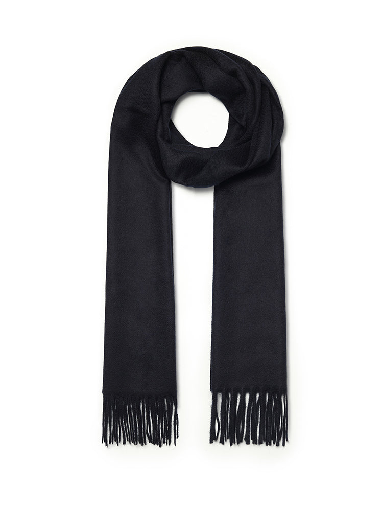 Pure Cashmere Fringe Plaid Scarf GOELIA