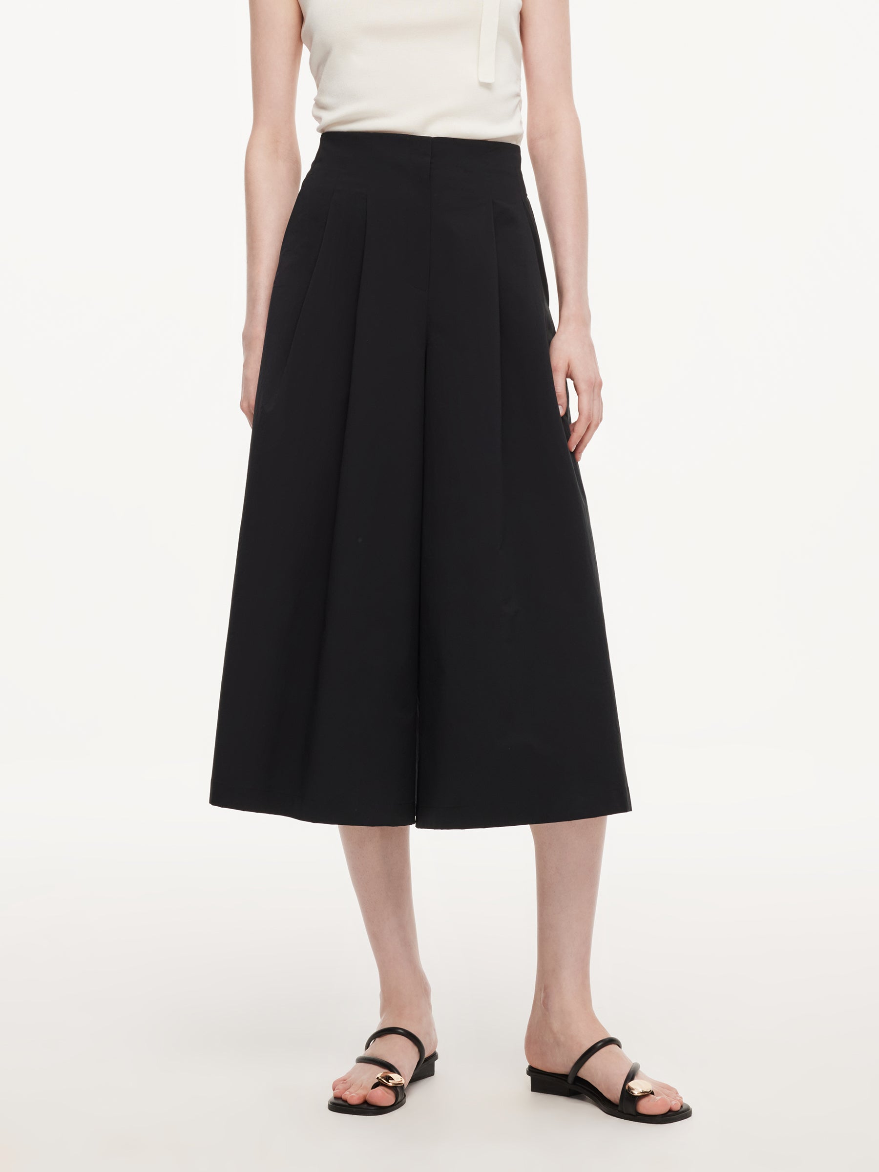 A-Line Elastic Back Waist Women Culottes GOELIA