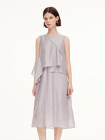 Tencel Acetate Linen Blend Tank Top And Skirt Two-Piece Set GOELIA