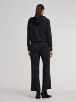 Drawstring Hooded Zip-Up Jacket And Pants Two-Piece Set GOELIA