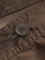 100% Cotton Stand Collar Women Cropped Balloon Jacket GOELIA