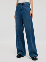 Denim Mid-Rise Women Baggy Jeans GOELIA