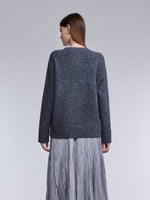 Wool Blend Sheep Jacquard Women Sweater GOELIA