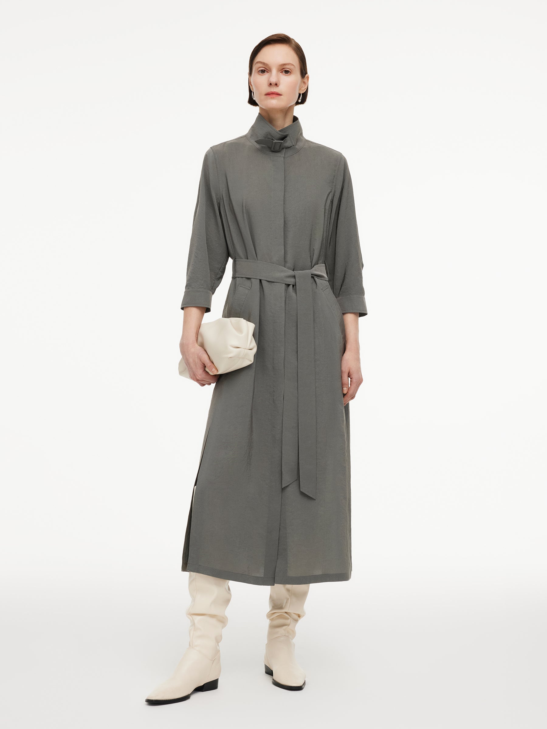 [Preview] Triacetate Blend Women Trench Coat GOELIA