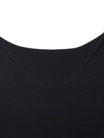 Tencel-Silk Blend Cut-out Neck Women Knitted Top GOELIA