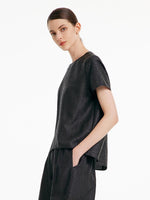 Xiang Yun Silk Short Sleeve Woven T-shirt GOELIA