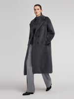 Brushed Alpaca Wool Blend Unisex Overcoat GOELIA