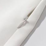 White Acetate Blazer And Shorts Two-Piece Suit GOELIA