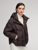 Cocoon Windproof Zip-Up Hooded Goose Down Jacket GOELIA