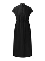 18MM Xiang Yun Silk A-Line Women Self-Tie Belt Midi Dress GOELIA