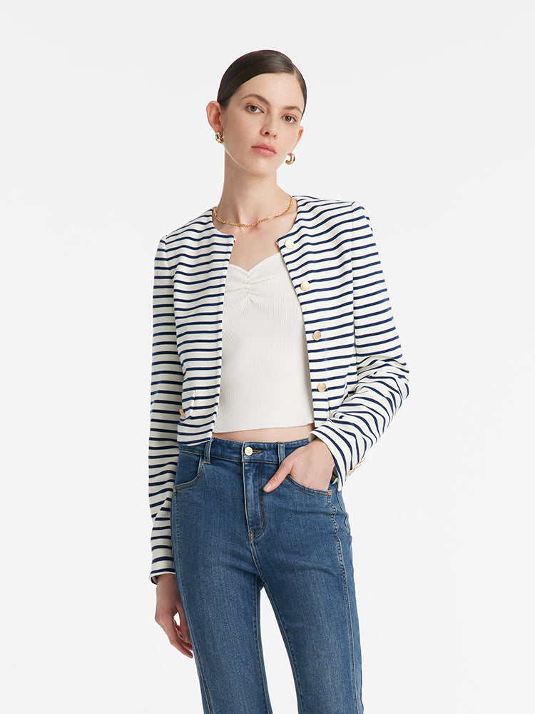 Odelia Women's denim jacket with single-breasted cut main image 1