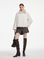 [Preview] Parka Jacket And Faux Fur Collar Puffer Vest Two-Piece Set GOELIA