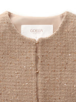 Alpaca And Wool Tweed Women Crop Jacket GOELIA