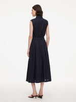 100% Linen Sleeveless Blouse And Skirt Two-Piece Set With Braided Belt GOELIA