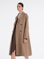 Pure Cashmere Double-Breasted Lapel Coat GOELIA