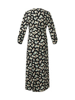 100% Cotton Floral Print Twist Front Women Maxi Dress GOELIA