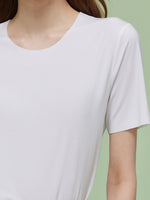 Two-pack (Black & White) Modal Round Neck Unisex T-Shirt GOELIA