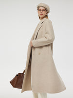Wool Cashmere Herringbone Double-Faced Unisex Coat GOELIA