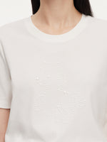 Round Neck Beaded Pony Graphic Women T-Shirt GOELIA