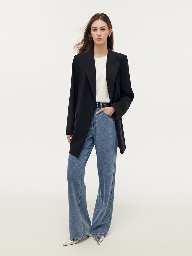 Machine Washable Wool Unisex Blazer GOELIA