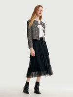 Classic Tweed Cropped Women Jacket GOELIA