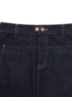 100% Cotton Denim Women A-Line Skirt GOELIA