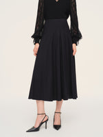 Cashmere Wool Blend Stretch Women Skirt GOELIA