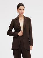 100% Linen Women Loose Fit Blazer GOELIA