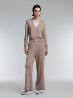 [Preview] Mock-Layered Knit Top And Pants Two-Piece Set GOELIA