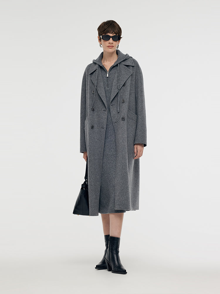 Alpaca Wool Longline Women Overcoat GOELIA