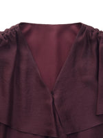 Ruffled Sleeve Women Wrap Maxi Dress GOELIA