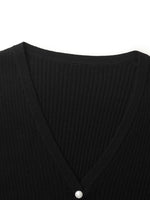 Pure Washable Wool V-Neck Women Knit Top GOELIA