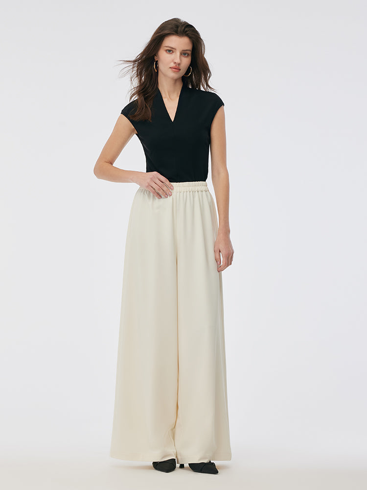 Stretch Elastic Waist Women Palazzo Pants GOELIA