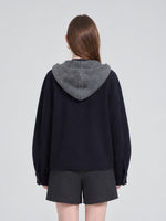 [Preview] 100% Wool Double-Faced Women Hooded Jacket GOELIA