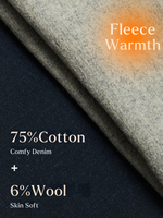 Denim Fleece Lined Women Flared Jeans GOELIA